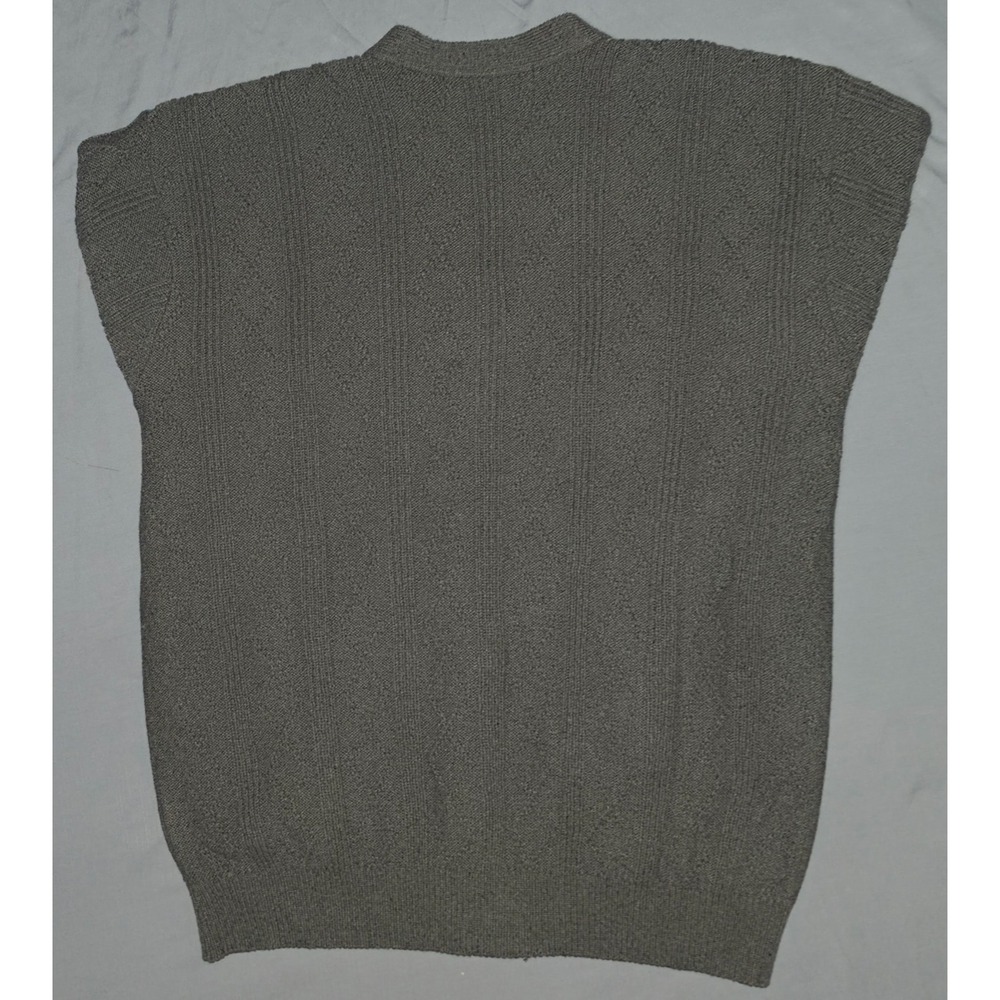OSCAR DE LA RENTA Cotton Knit Cardigan Button Up Gray Sweater Men's XL - Picture 3 of 6